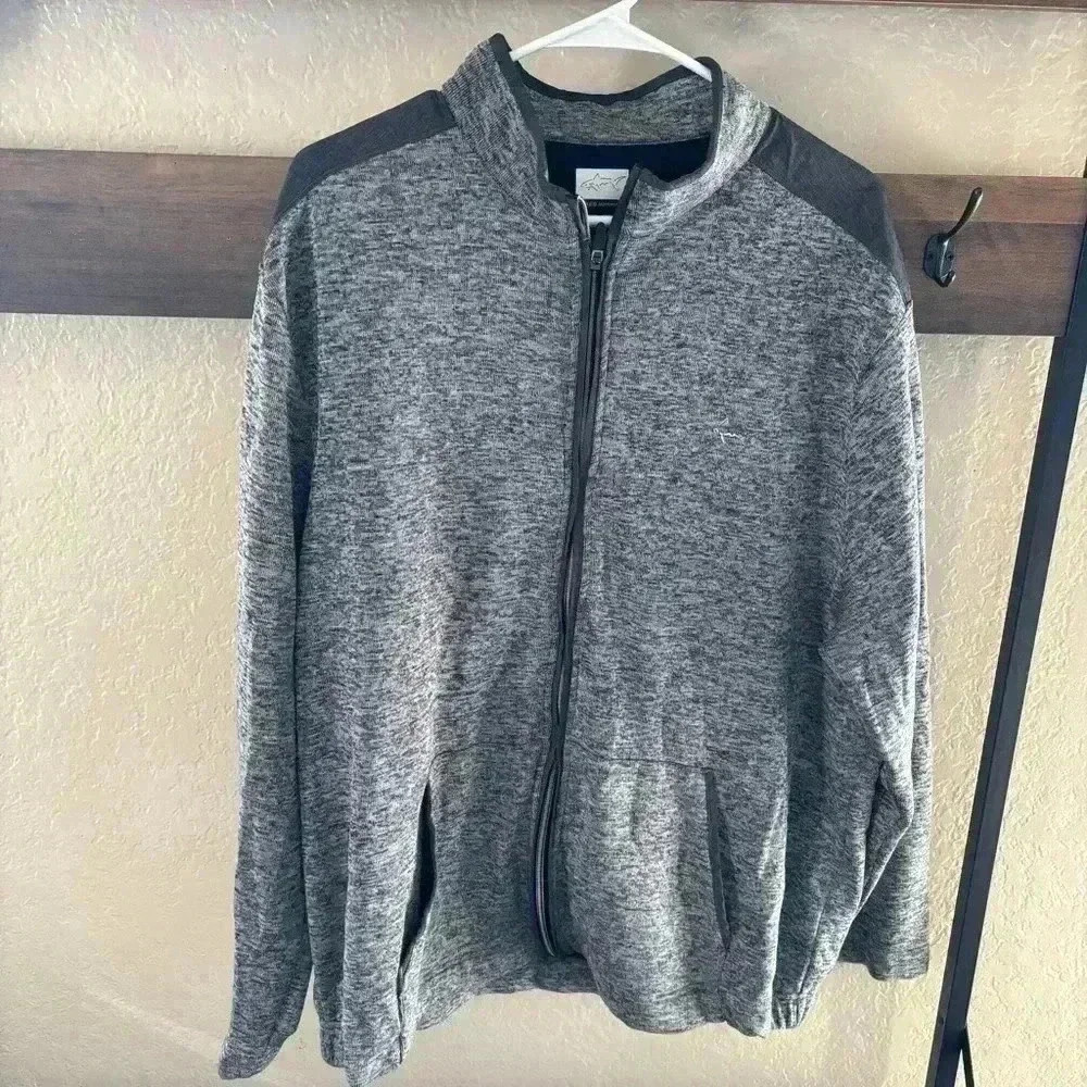 Greg Norman Men’s Gray Zippered Jacket Size XXL